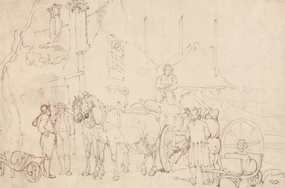 Loading a Wagon by Thomas Rowlandson
